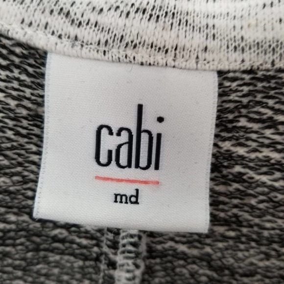 CAbi Neo Moto Jacket womens size medium Heathered Gray zip up button soft knit - Picture 5 of 12